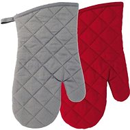 Gastro Kitchen gloves grey/burgundy - Oven Mitt