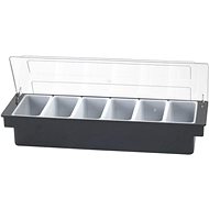 APS Bar Ingredients Tray, 6 compartments, black - Bar Set