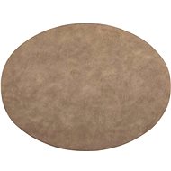 Placemat ZicZac Troja 45 × 33 cm, oval, beige - Placemat