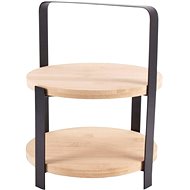 Etažér 2-patrový 21,5 cm dřevo/kov - Tiered Stand