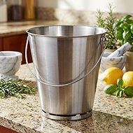 Stainless steel bucket with scale Paderno Grand Gourmet 15 l - Scoop