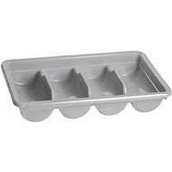 Sideboard plastic 4 compartments grey - Cutlery Tray