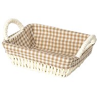 Adam Schmidt Wicker basket, rectangular, with fabric 180 × 145 mm - Bread Basket