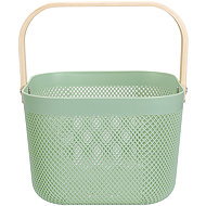 H&L Storage basket with bamboo handle 24cm, green - Storage Basket