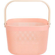 H&L Storage basket with bamboo handle 24 cm, pink - Storage Basket