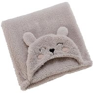 H&L Baby blanket/hoodie with bunny, 70 × 100 cm, white - Children's Bath Towel