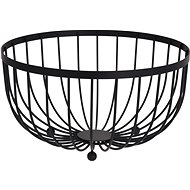 H&L Metal fruit bowl, 25 × 13cm, black - Decorative Bowl