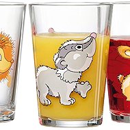 Glass "Forest animals" 3 pcs, 200 ml - Glass