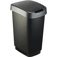 Rotho Plastic waste bin 25 L, black / anthracite - Rubbish Bin