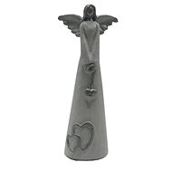 GOBA Christmas decoration - ceramic angel, white with heart, 15 cm - Christmas Decoration