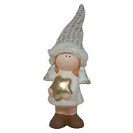 GOBA Christmas decoration - ceramic angel, gold with star, 24 cm - Christmas Decoration