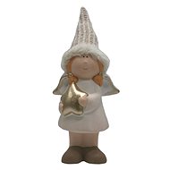 GOBA Christmas decoration - ceramic angel, gold with star, 31 cm - Christmas Decoration