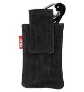 CELLY PUKKA06 - pouzdro na foto nebo mobilní telefon, černé (black), textil, vnitřní rozměr 6x11,5x2 - Phone Case