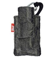 CELLY PUKKA09 - plyšové pouzdro na foto nebo mobilní telefon, černé (black), plyš, vnitřní rozměr 6x - Phone Case