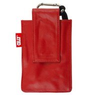 CELLY PUKKA13 - kožené pouzdro na foto nebo mobilní telefon, červené (red) - Phone Case