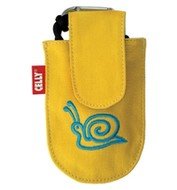 CELLY PUKKA40 - pouzdro na foto nebo mobilní telefon, žluté (yellow), textil, vnitřní rozměr 60x100x - Puzdro na mobil