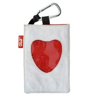 CELLY PUKKA100 - textilní pouzdro na foto nebo mobilní telefon, bílé (white) - Phone Case