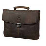dbramante1928 Leather Briefcase up 14", Hunter brown - Laptop Bag