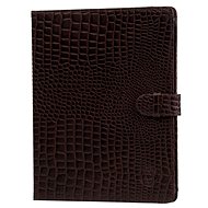 dbramante1928 Leather Folio Case for iPad 2 and New iPad, Crocodile brown - Tablet Case