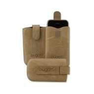 Bugatti Slim Case Leather Unique M sand - Phone Case