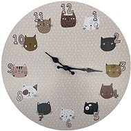 Dětské nástěnné hodiny 33cm, kočky - Wall Clock