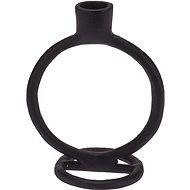 H&L Metal candle holder 15cm, black - Candlestick