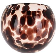 H&L Stained glass candle holder 13×10cm, brown - Candlestick