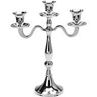 H&L Large three-arm candle holder 31cm, silver - Candlestick