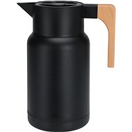 H&L Thermo vacuum kettle with wooden handle, 1000ml, black - Thermos