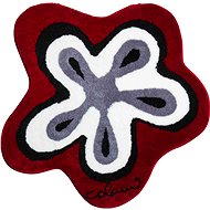 GRUND Colani 1 Round Bathroom Mat by 100cm, Red - Bath Mat