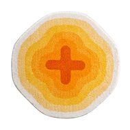 GRUND KARIM 03 Round Bathroom Mat  90cm, Yellow - Bath Mat