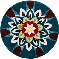 GRUND HARMONIE Round Mandala by 60cm, Green - Bath Mat