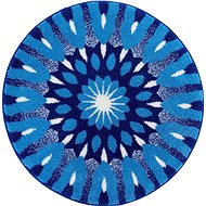 GRUND UNDERSTANDING Round Mandala of 100cm, Blue - Bath Mat