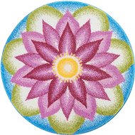 GRUND UNDERSTANDING Round Mandala 80cm, Purple - Bath Mat