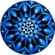 GRUND KNOWLEDGE Round Mandala 80cm, Turquoise - Bath Mat