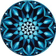 GRUND KNOWLEDGE Round Mandala of 100cm, Turquoise - Bath Mat