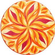 GRUND DANCING SKY Round Mandala of 60cm, Orange - Bath Mat