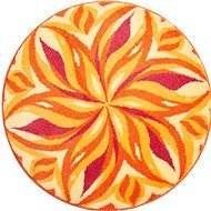 GRUND TANČIACA OBLOHA Mandala kruhová o 80 cm, oranžová - Kúpeľňová predložka
