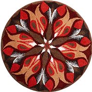 GRUND SILENT Glow Round Mandala Mat about 80cm, Brown - Bath Mat