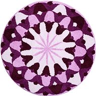 GRUND KNOWLEDGE Mandala Round Mat 80cm, Purple - Bath Mat