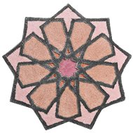 GRUND SHEREZAD Round Mat o120cm, Pink-peach-silver - Bath Mat