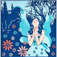 GRUND FAIRY Bathroom Mat 100x100cm, Blue - Bath Mat