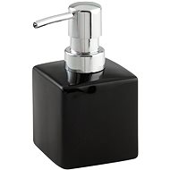 WENKO SQUARE - Soap Dispenser 9x8x13cm, Black - Soap Dispenser