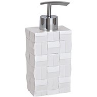 WENKO RELIEF - Soap Dispenser 8x6x17cm, White - Soap Dispenser