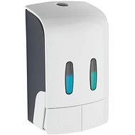 WENKO TARTAS - Two-chamber Soap and Disinfection Dispenser, White - Soap Dispenser