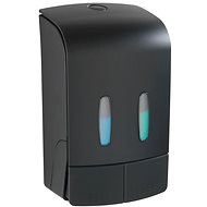 WENKO TARTAS - Two-chamber Soap and Disinfection Dispenser, Black - Soap Dispenser