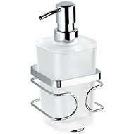 WENKO WITHOUT DRILLING Premium - Soap Dispenser, Metallic Shiny - Soap Dispenser