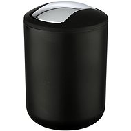 WENKO BRASIL - Basket with Swivel Lid size S, Black - Rubbish Bin