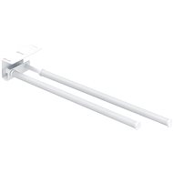 WENKO BASIC - Telescopic Towel Holder 11x7x43cm, White - Towel Rack