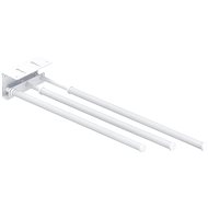 WENKO BASIC - Telescopic Towel Holder 43x7x13cm, White - Towel Rack